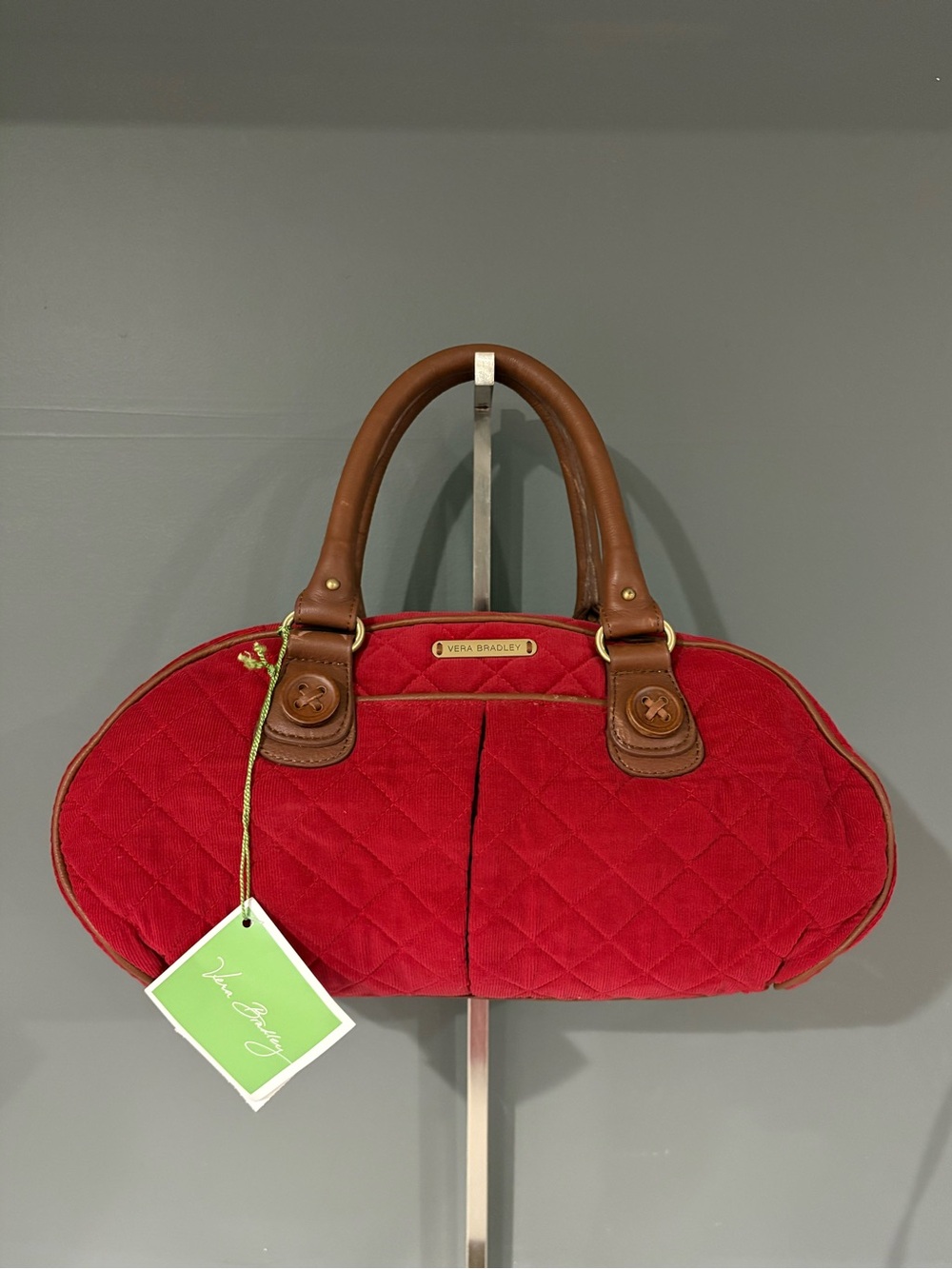 Vera Bradley Quilted Red Satchel